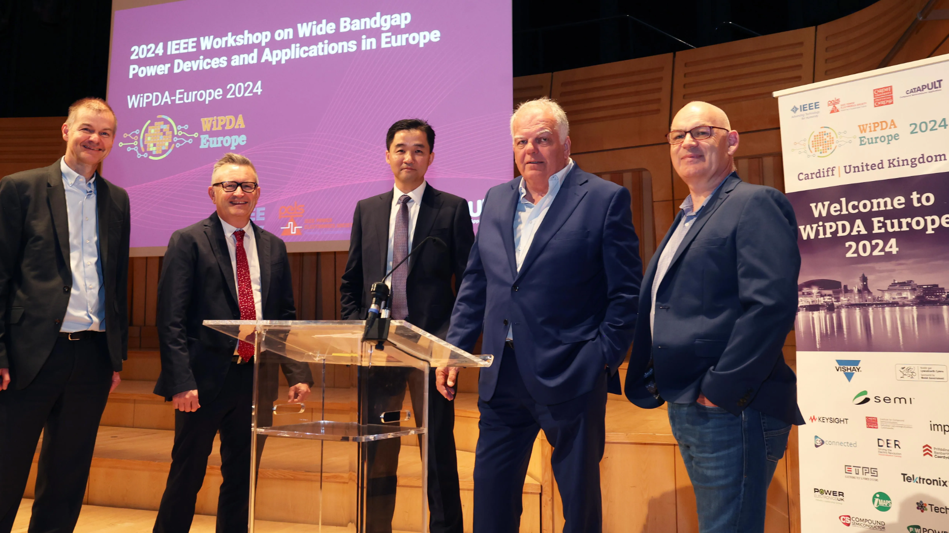 WiPDA keynote speakerson stage including CSA Catapult CEO, Martin McHuge